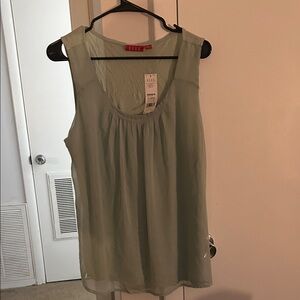 Elle Women's Light Green Sleeveless Blouse